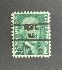 Hope, Kansas Type 841 Precancel - 1 Cent Jefferson - USA #1278 - KS - Bild 1 von 1