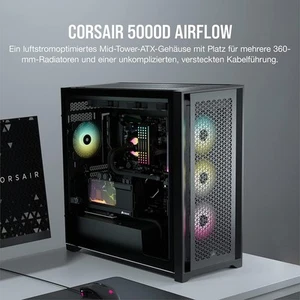 Corsair 5000D Airflow Mid-Tower ATX PC Boîtier avec un ventilateur en verre durc - Photo 1/1