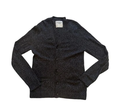 Cárdigan Suéter Abercrombie & Fitch Gris Botón Para Hombre Talla L Tejido Suave Informal Foto 1 de 4