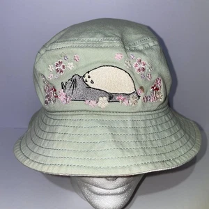 My Neighbor Totoro Bucket Hat Teal Apple Blossoms - Picture 1 of 6