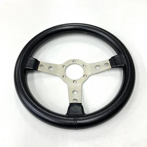 MINIMALYAMA Leather Steering Wheel MOMO Boss Adapter Classic Mini JDM Used - Bild 1 von 11