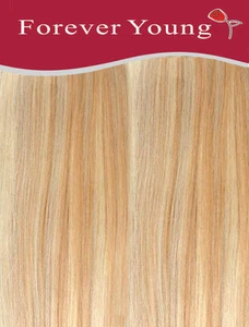 Clip In Human Hair Extension One Piece Quick Clip Real Remy Honey Blonde 27/613 - Picture 1 of 1