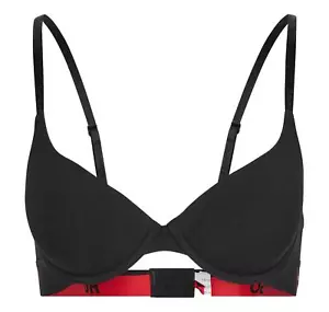 HUGO Reggiseno Donna Con Logo In Cotone 50469626 Colore Nero - Picture 1 of 3
