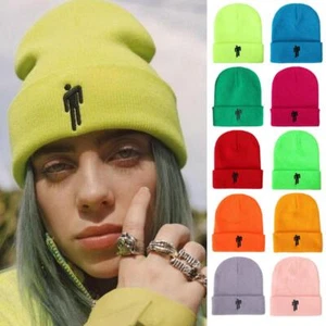 Cosy Up With Billie Eilish Beanie Hand-knitted Feel And Lasting Warmth - Picture 1 of 30
