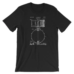 Camiseta de charol Snare-Drum. Camisa Snare-Drum 100% Algodón Suave Camiseta en Negro, Rojo - Imagen 1 de 9
