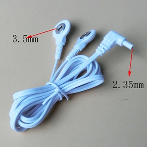 2.35mm Plug Head Electrode Lead Wire Cable 2 Branch Button For Tens/Ems - Picture 1 of 6