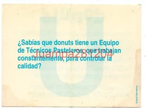 SABIAS QUE...? LETRA U CROMO BICI-DONUTS  1993 DONUTS SUCIEDAD - Imagen 1 de 2