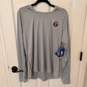 Denver Nuggets Columbia PFG Omni Shade Hooded Pullover Women’s Xtra Large Grey - Picture 1 of 6