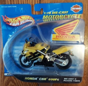 Mattel Hot Wheels Honda CBR 600F4 1:18 Die Cast Motorcycle Yellow NOS 2000 NIP - Picture 1 of 2