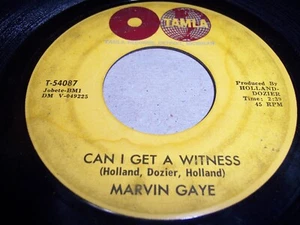 MARVIN GAYE- CAN I GET A WITNESS- 1963 SOUL 7" Single 45 rpm, TAMLA T-54087 (VG) - Picture 1 of 2
