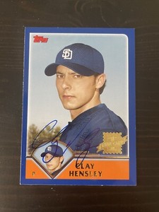 2003 Topps Traded #T237 Clay Hensley San Diego Padres Signed Card Autographed
