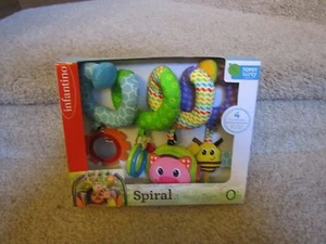 New Baby Infantino Spiral Activity Toy Blue Green Topsy Turvy Pink Pig Bumblebee - Picture 1 of 5