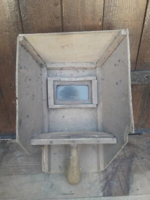 masque ancien bois travail art populaire ancien grenier - Photo 1/4