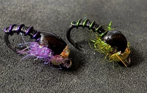 Zebra Midge Nymph Fly Variant - 1 Doz 2 Colors Read!!! - Picture 1 of 4