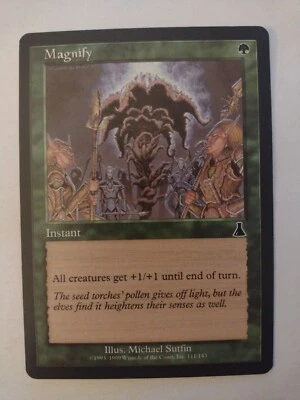 MTG Magic The Gathering Card Magnify Instant Green Urza's Destiny 1999 - Image 1 of 2