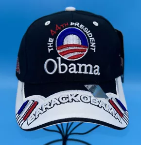 City Hunter Obama 44th President Black Cap With White Trim New with Tags. - Picture 1 of 12