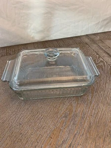 Vintage Anchor Hocking 7.5"x5.5” Ornate Clear Glassware with Lid - Picture 1 of 5