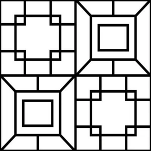 Wallpaper Black Geometric Trellis on Eggshell White Background, 56 sq ft Bolt - Picture 1 of 1