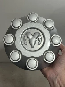 DODGE RAM 2500 3500 SRW OEM WHEEL CENTER CAP  SILVER 52121450AD (PLASTIC CLIPS) - Picture 1 of 11