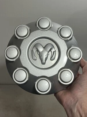 DODGE RAM 2500 3500 SRW OEM WHEEL CENTER CAP  SILVER 52121450AD (PLASTIC CLIPS) - Image 1 of 4