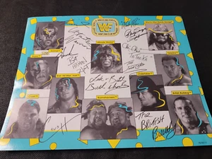 WWF FAN CLUB 1993 FACSIMILE AUTOGRAPH PHOTO UNDERTAKER, MACHO, HIT MAN XRARE - Picture 1 of 12