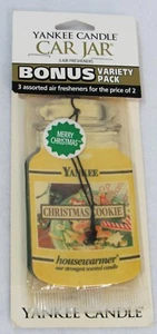 Yankee Candle Paper Car Air Freshener Christmas Cookie-Wreath-Eve Vintage - Picture 1 of 8