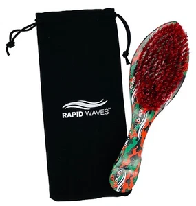 Red Medium / Hard 180, 360, 540 & 720 Handle Wave Brush - Picture 1 of 5