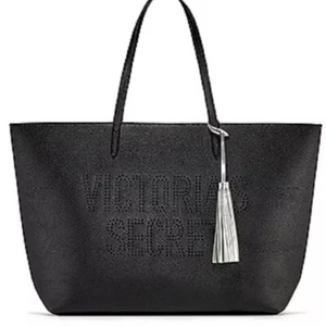 Bolso de Mano Victorias Secret 2016 Edición Limitada Negro Metálico Plateado  Forro Borla - Imagen 1 de 12