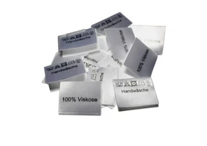 25 Textiletiketten 100% Viskose - Handwäsche - Bild 1 von 1