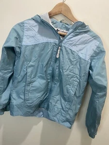EUC Columbia Girl’s Blue Wind Breaker Jacket Coat Spring Fall Coat Medium 10/12 - Picture 1 of 8