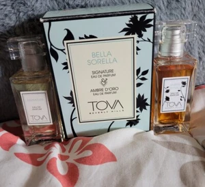 (2) TOVA BELLA SORELLA EAU DE PARFUM SIGNATURE & AMBRE D'ORO 1 OZ ATOMIZERS BOX - Picture 1 of 4