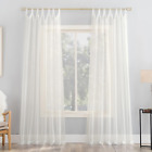 Emily Sheer Voile Tab Top Curtain Panel, 59" X 84", Eggshell