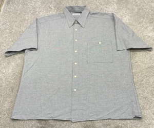 Pierre Cardin Shirt Men's Large Balck White Check Short Sleeve Button Up 6066 - Picture 1 of 6