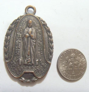 Antik Katholisch Heilige Wunderbare Maria Hl. Antonius 42mm Anhänger 53662 von 1954 - Bild 1 von 3