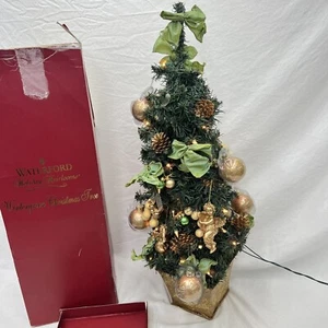 Mesa decorada preiluminada Waterford Holiday Heirlooms árbol de Navidad 32"" de alto - Imagen 1 de 15