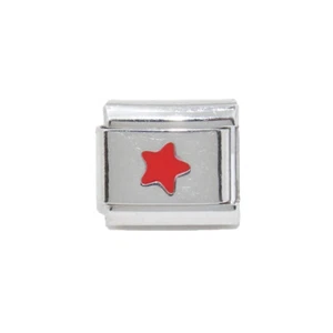 Dije Italiano Estrella Roja - se adapta a 9 mm Pulsera Dije Clásico Italiano - Imagen 1 de 1