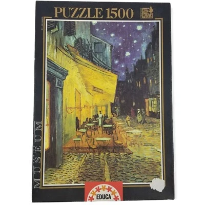Educa 1500 Piece Puzzle 7.125 Exterieur De Cafe A Arles Nocturne Van Gogh - Image 1 of 4