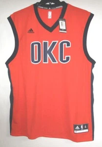 ADIDAS OKLAHOMA CITY THUNDER BLANK TEAM ORANGE ALTERNATE JERSEY XL - Picture 1 of 7