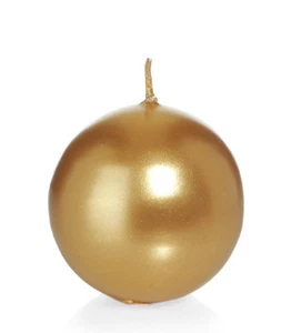 Kugelkerzen Farbe Gold 6x - Ø100mm  lackiert Kerzen Wiedemann RAL Topware 1.Wahl - Picture 1 of 1