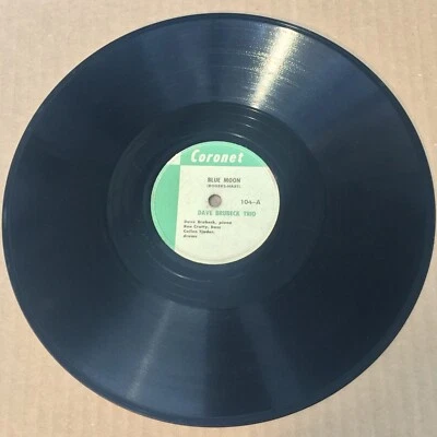 Dave Brubeck Cal Tjader! Blue Moon Tea For Two EX CORONET 104 RARE 78 - Image 1 of 2