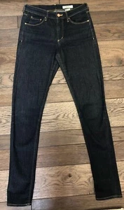 H&M Damen Slim Stretch Regular Waist Jeans dunkelblau Gr. 27/32 - Bild 1 von 10