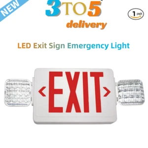 Letrero de Salida con Luz de Emergencia, Combo de Luz de Emergencia LED con Cabezal Ajustable - Imagen 1 de 27