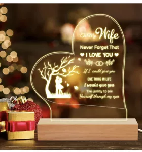 Regali per Moglie Idee Regalo Natale Luce Notturna Incisa, Moglie Regali 6,9 Pollici Li - Foto 1 di 9