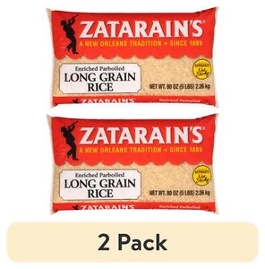 (2 pack) Zatarain's Non-GMO Enriched Parboiled Long Grain Rice, 5 lb Bag - Picture 1 of 9