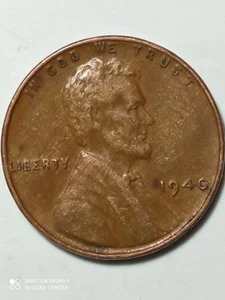 "PRECIOSO"CENTAVO LINCOLN  WHEAT 1940 SIN CECA ESTADO XF PROOF FALLAS REVERSO - Picture 1 of 10