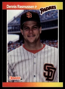 1989 Donruss #559 Dennis Rasmussen "LEAF, INC." & "*Denotes - Picture 1 of 2