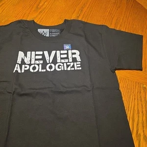 New! Youth MEDIUM WWE Dean Ambrose  T-shirt Black Never Apologize  - Picture 1 of 5