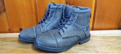Botas Everett grises Sonoma para niños con cordones cremallera lateral plantillas de espuma viscoelástica talla 1 Foto 1 de 4