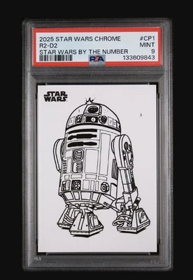 2025 Topps Chrome Star Wars by the Numbers R2-D2 CP-1 - Image 1 of 2