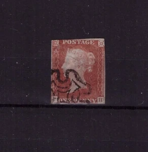 Great Britain 1841 Queen Victoria 1d red Maltese cross Ivory head used stamp SG8 - Picture 1 of 2